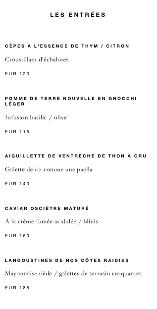 Menu L'Odyssey - Page 1